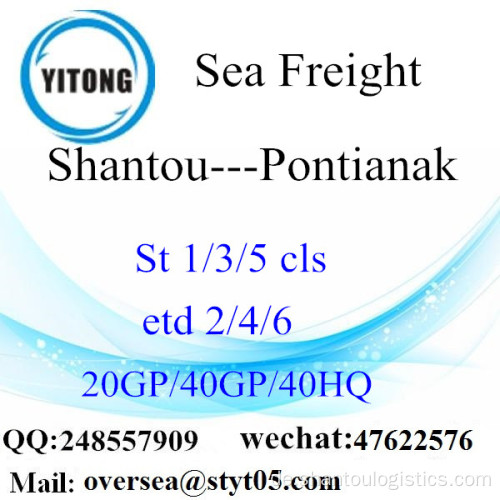 Shantou Port Seefracht Versand nach Pontianak
